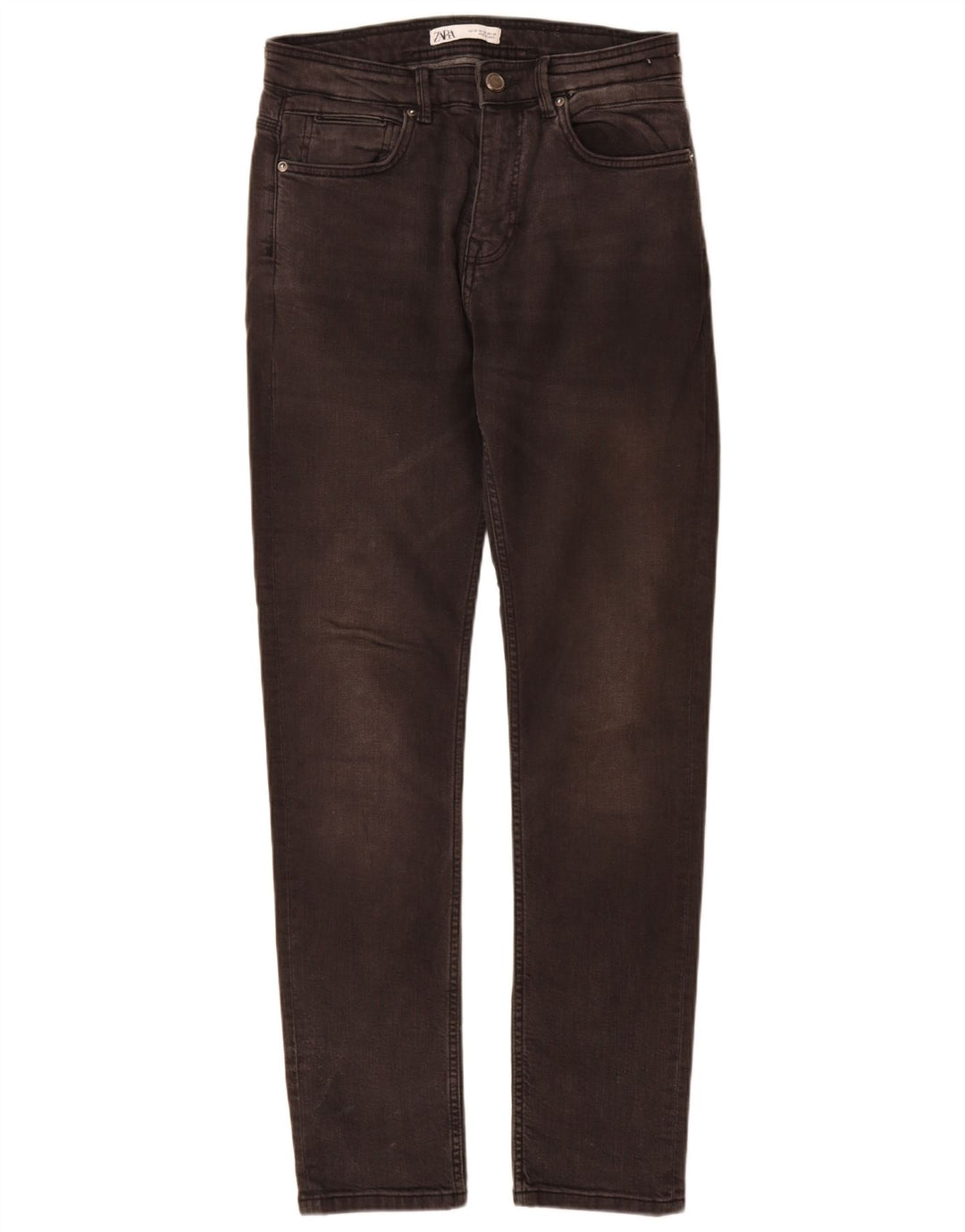Zara Mens Slim Jeans EU 38 Pequeno W30 L32 Algodão Cinza