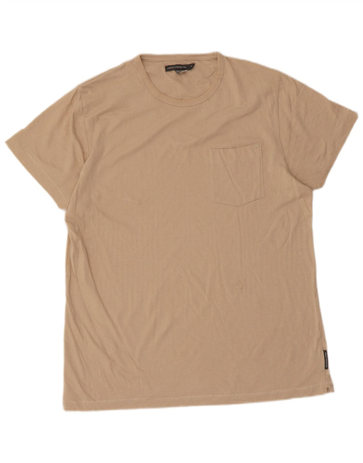 Camiseta masculina French Connection Top XL algodão bege