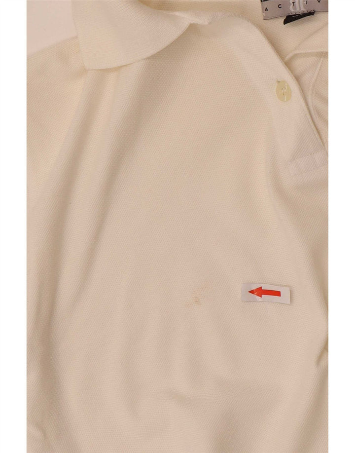 Camisa polo feminina Belfe & Belfe IT 46 grande algodão branco