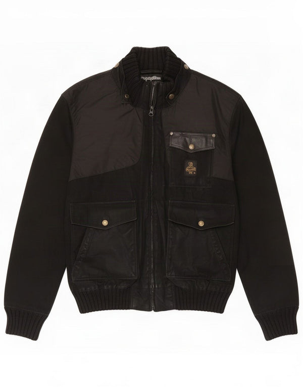 Refrigiwear Mens Bomber Jacket UK 40 Grande Algodão Preto