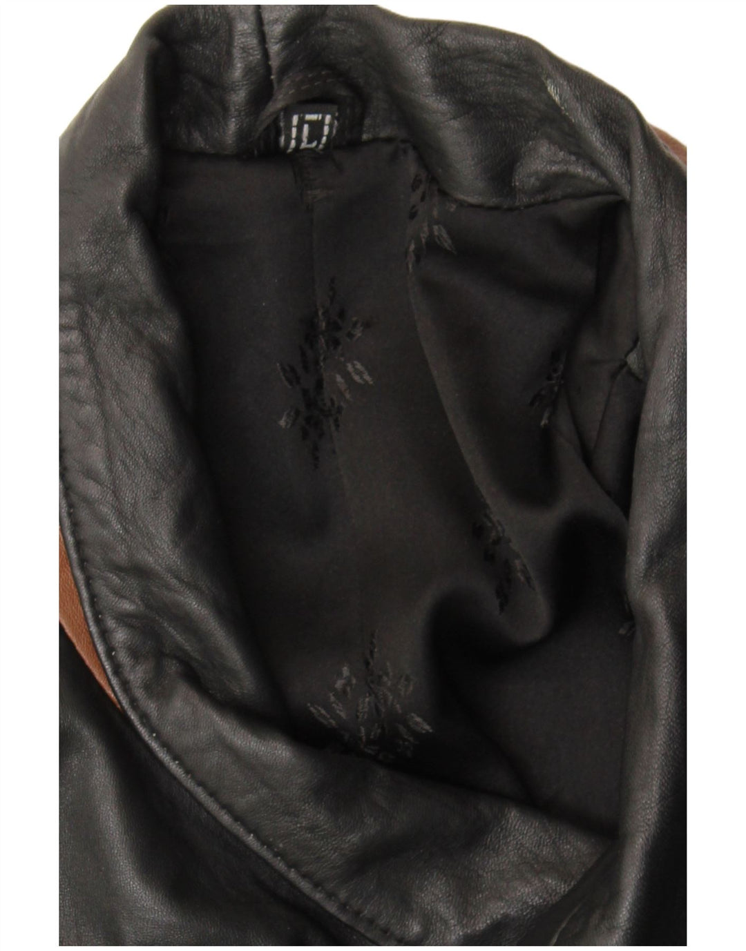 Casaco de couro masculino VINTAGE UK 40 grande bloco colorido preto