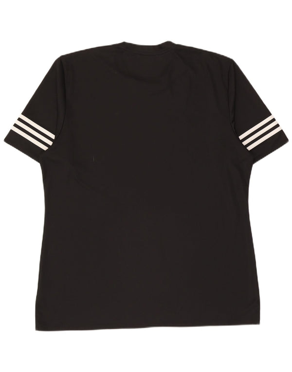 Adidas Mens Climalite Camiseta Top XL Preto Poliéster