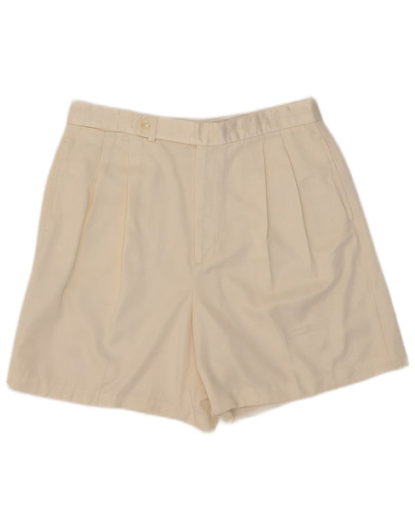 Shorts chino feminino Ralph Lauren Pegged US 12 grande W31 poliéster branco