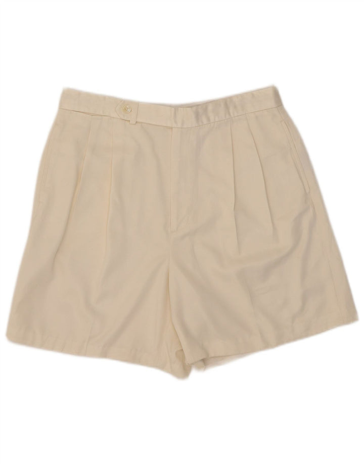 Shorts chino feminino Ralph Lauren Pegged US 12 grande W31 poliéster branco