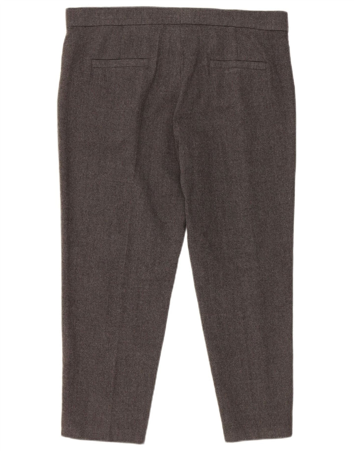 Escada Womens Capri Suit Calças EU 40 Médio W34 L23 Cinza Lã