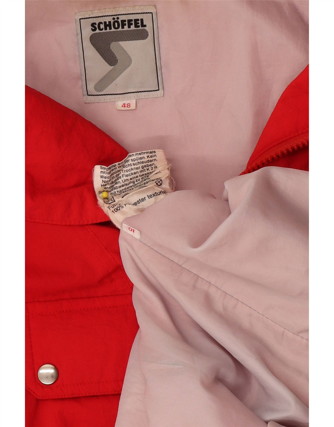 Schoffel Mens Loose Fit Anorak Ski Jacket EU 48 Poliéster Vermelho Médio