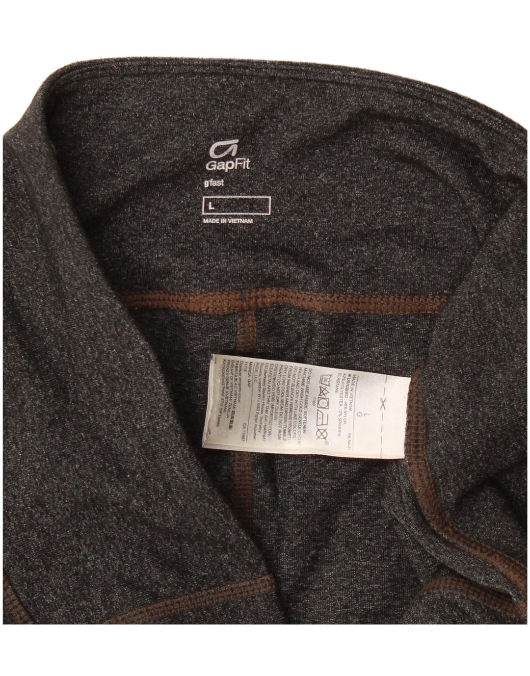 Leggings femininas Gap Reino Unido 14 grande nylon manchado cinza