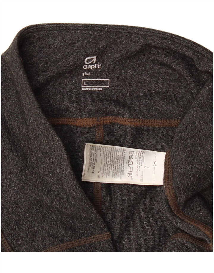 Leggings femininas Gap Reino Unido 14 grande nylon manchado cinza