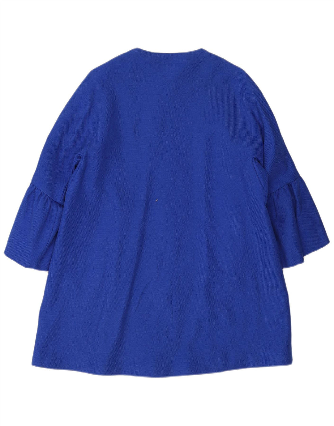 Sobretudo feminino Zara UK 14 algodão azul médio