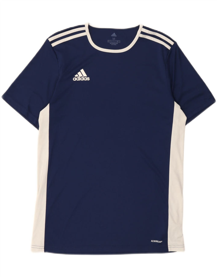 Camiseta Adidas Masculina Aeroready Graphic Top Médio Azul Marinho Poliéster