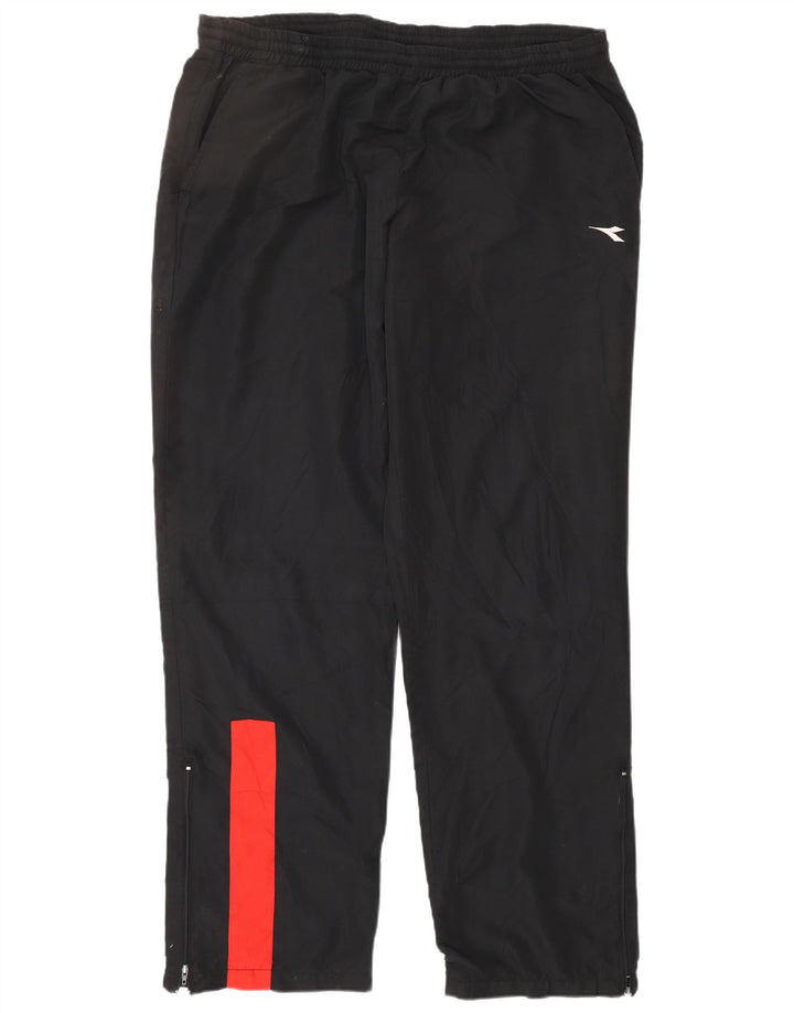 Calça de treino masculina DIADORA XL preto colorblock poliéster