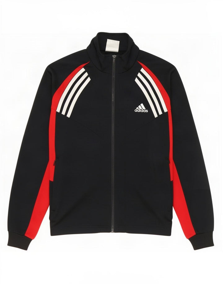 Jaqueta Adidas Meninos Treino Top 11-12 Anos Preto Colorblock Poliéster
