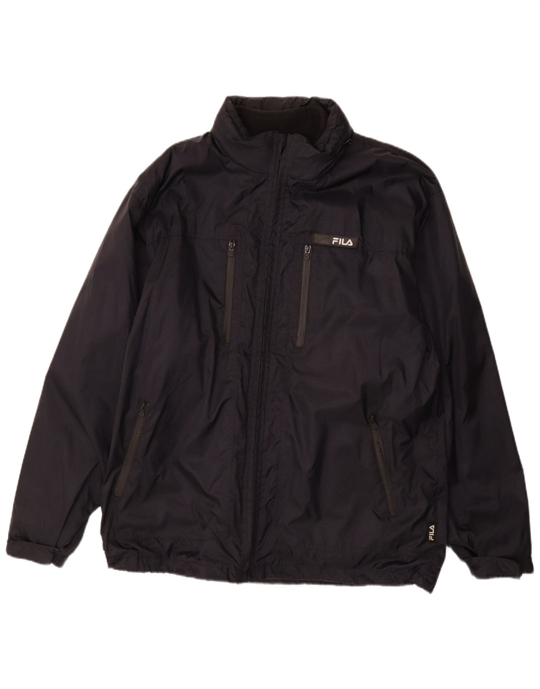 Jaqueta corta-vento masculina FILA UK 44 2XL azul marinho poliamida