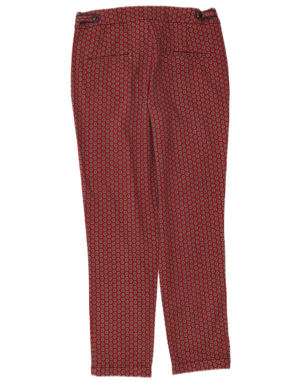 Zara Calça feminina Trafaluc Straight Chino Médio W28 L28 Vermelho Geométrico