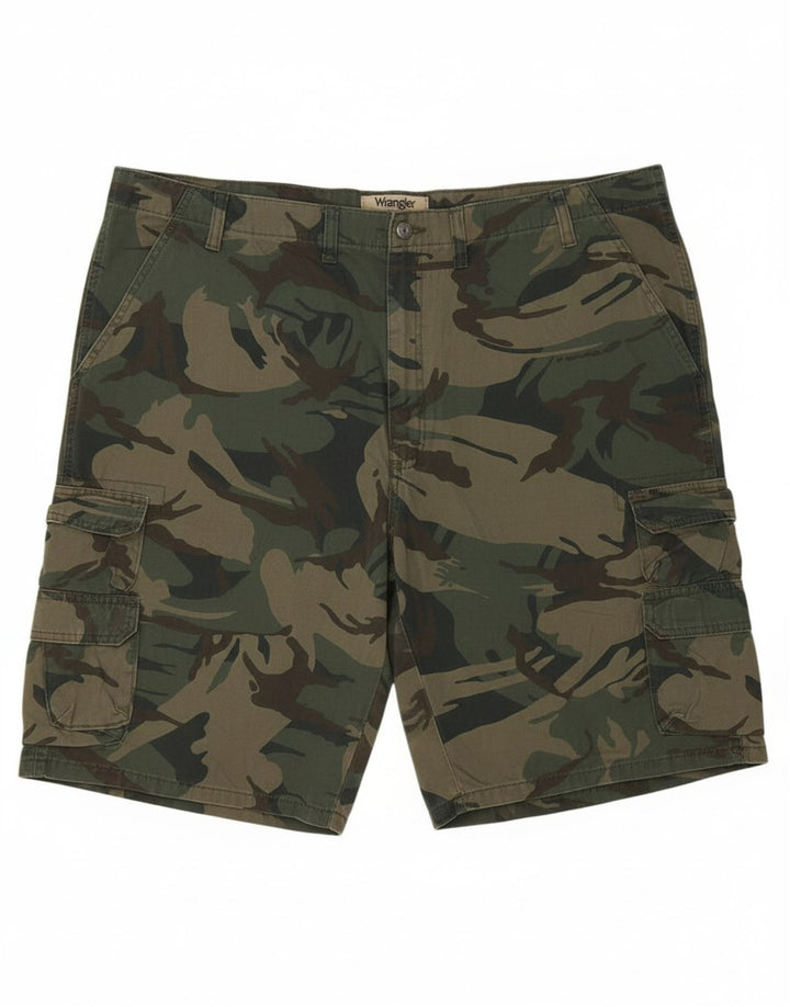 Shorts cargo masculino WRANGLER W46 3XL algodão camuflado verde