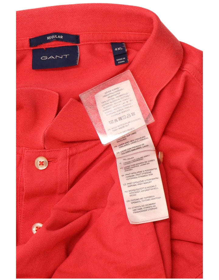 Camisa polo masculina regular GANT 4XL algodão vermelho