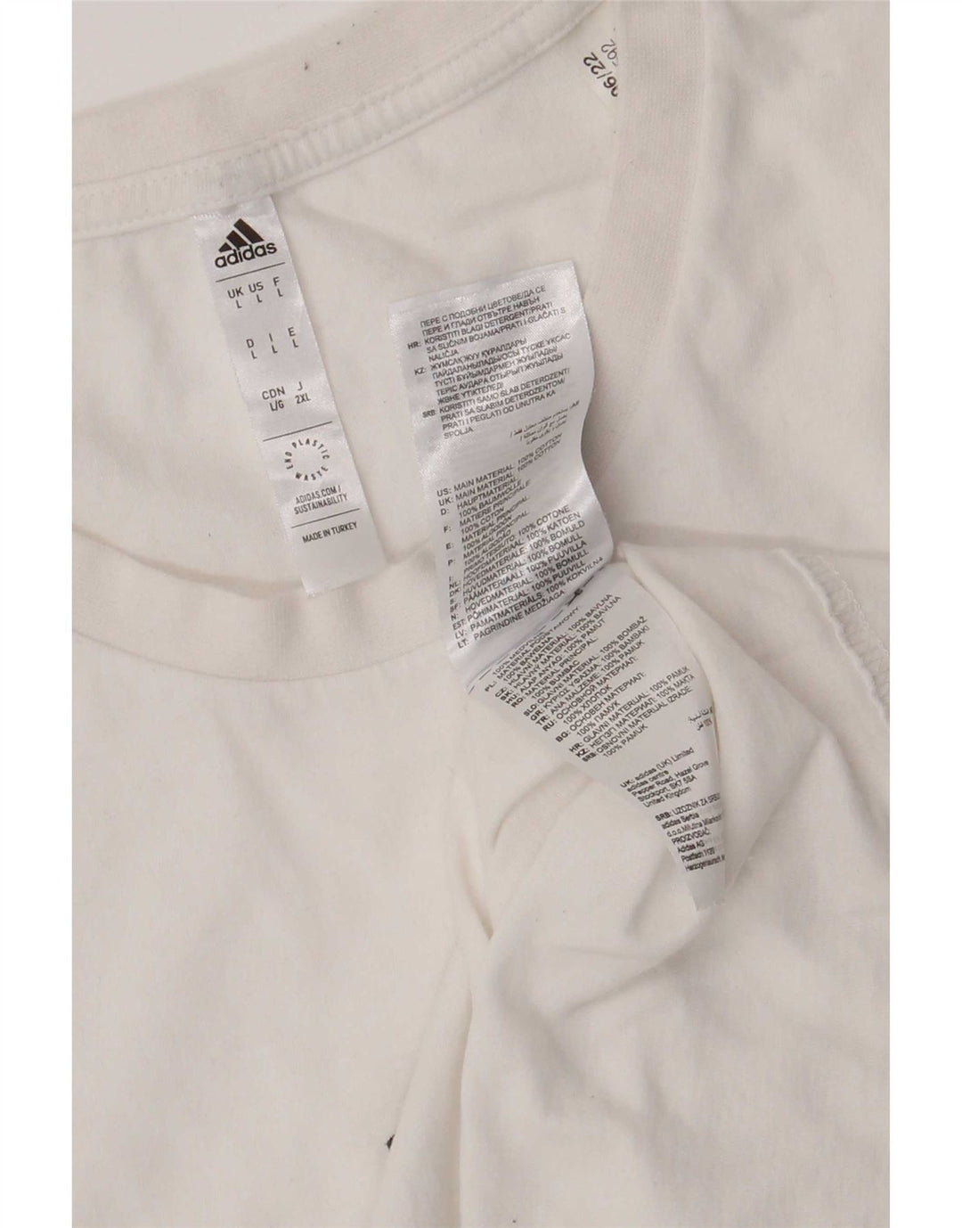 Adidas Mens Graphic T-Shirt Top Grande Algodão Branco