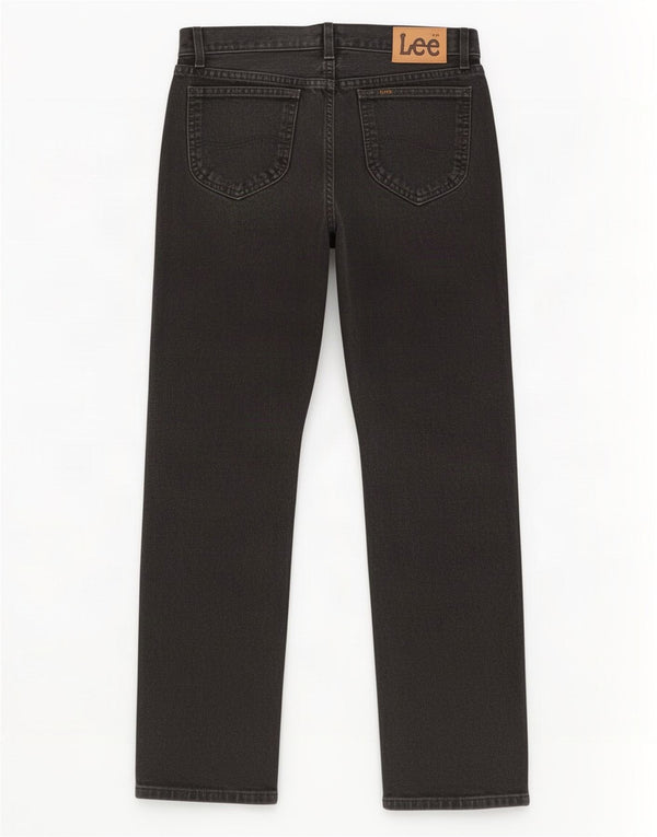 Lee Mens Seattle Straight Jeans W34 L31 Algodão Preto