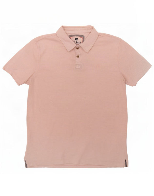 Camisa polo masculina Fat Face grande rosa