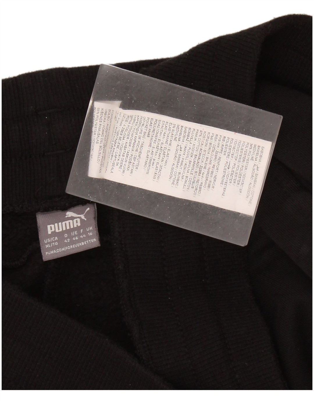 Calça de treino feminina PUMA Joggers UK 16 grande algodão preto
