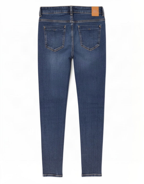 Zara Jeans Skinny Feminino EU 40 Médio W30 L28 Azul Algodão