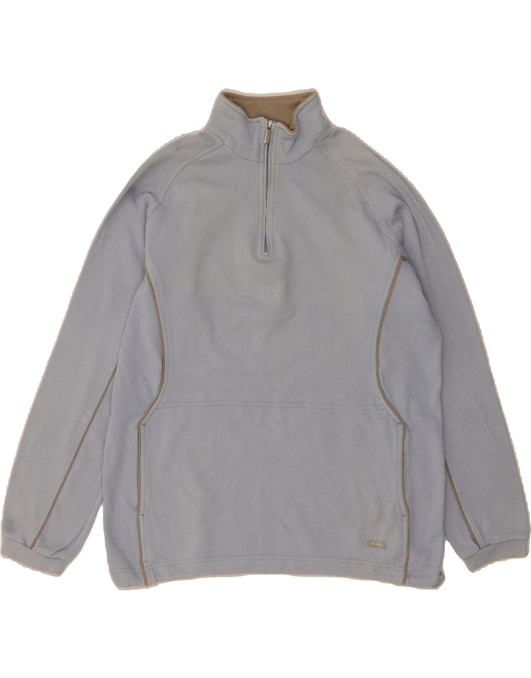 CHAMPION Womens Zip Neck Sweatshirt Jumper UK 16 Large Blue Cotton Vintage Champion and Second-Hand Champion from Messina Hembry 