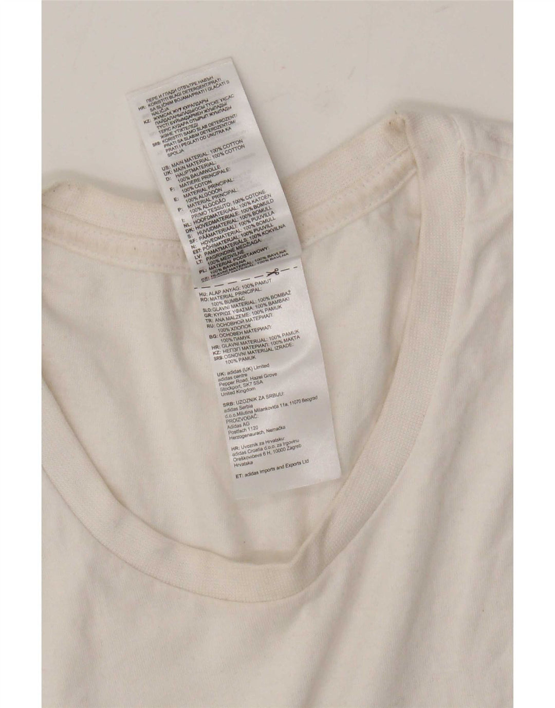 Adidas Mens Graphic T-Shirt Top Médio Algodão Branco