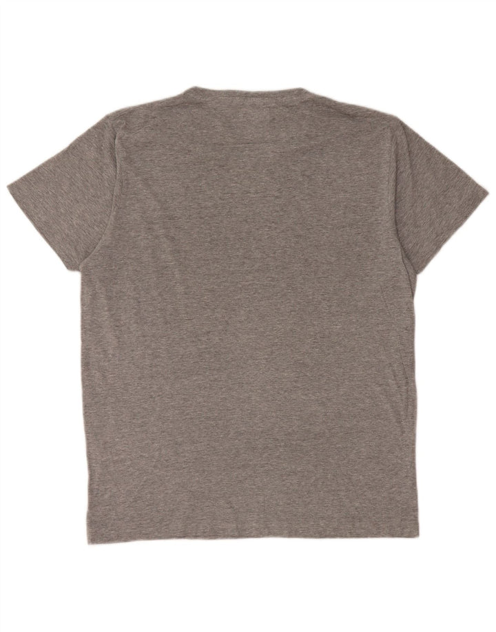 Camiseta gráfica masculina Jack & Jones grande cinza