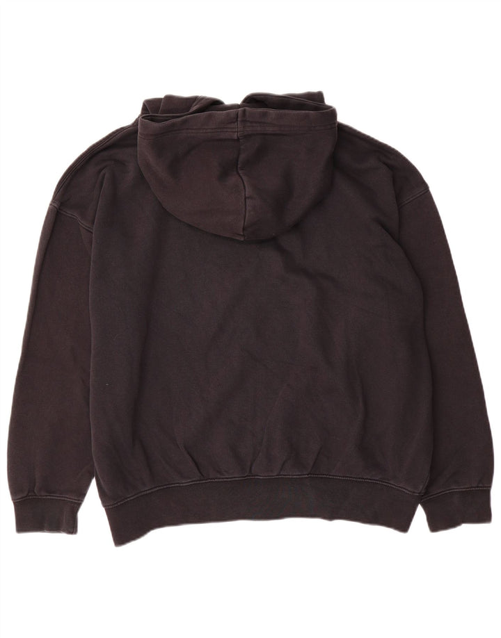 Nike Womens Oversized Hoodie Jumper UK 14 Médio Algodão Preto