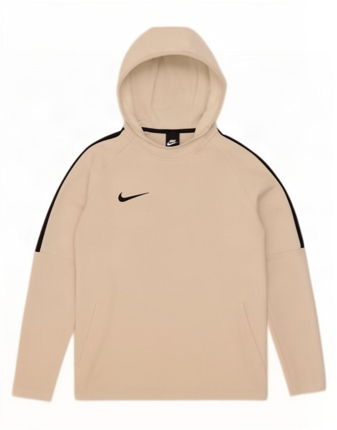 Suéter Nike Masculino Dri Fit com capuz pequeno e branco em poliéster