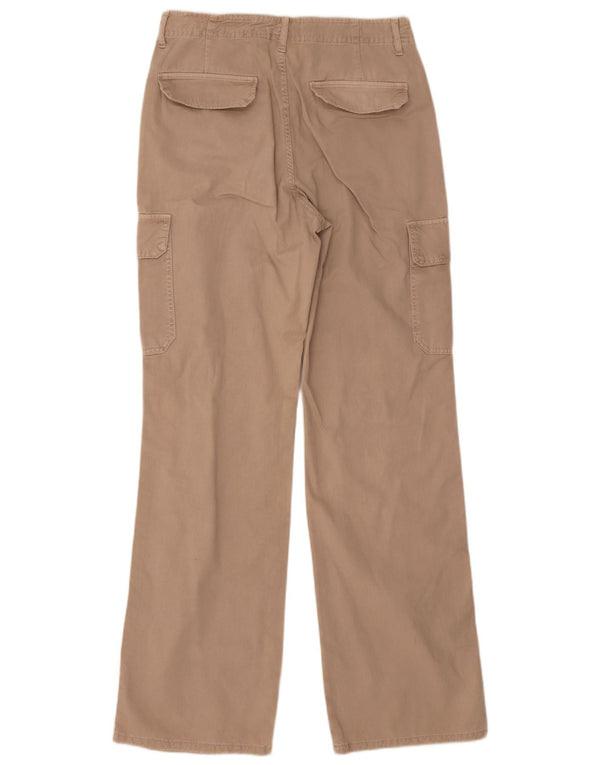 Calça cargo reta feminina Zara UE 38 pequena W28 L33 bege