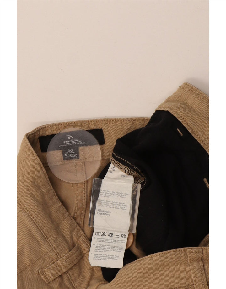 Rip Curl Mens Chino Shorts W30 Algodão Bege Médio