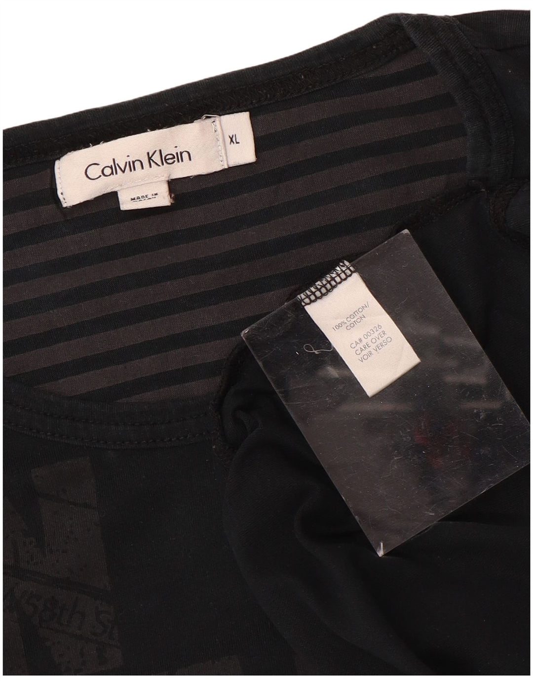 Camiseta masculina CALVIN KLEIN com estampa gráfica XL algodão preto