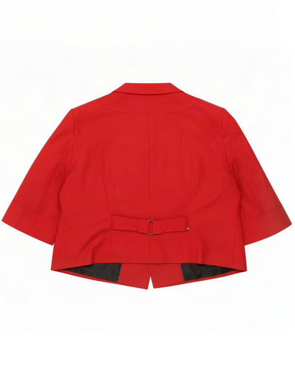 Jaqueta Bolero Feminina Marks & Spencer Autograph Manga Curta Reino Unido 22 3XL Vermelha