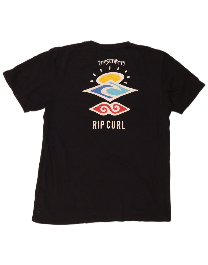 Camiseta masculina RIP CURL com ajuste padrão gráfico top 2XL algodão preto