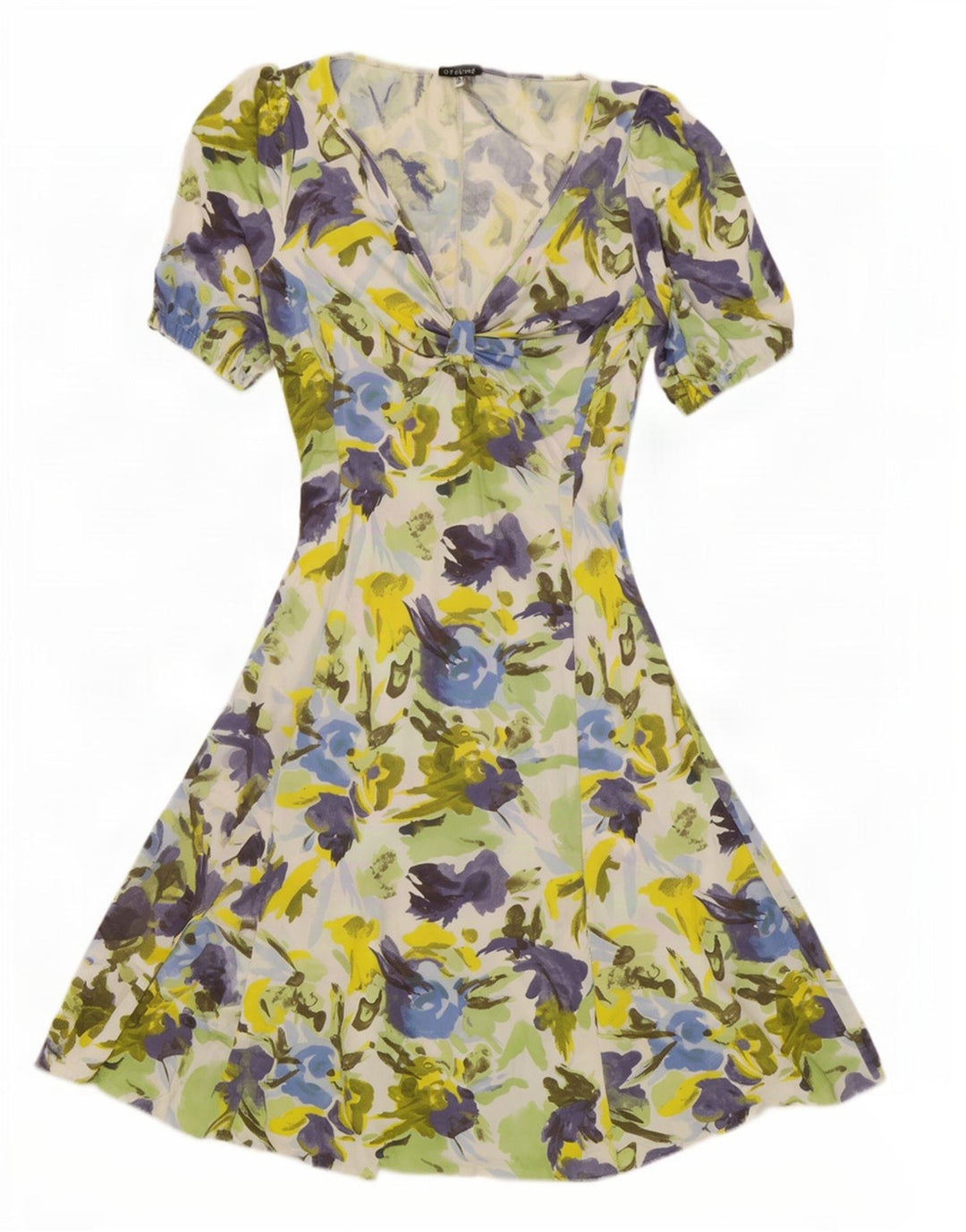 Vestido feminino Gianfranco Ferre evasê IT 40 pequeno floral multicolorido