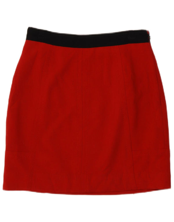 Coast Womens Mini Skirt UK 8 Small W26 Red Colourblock Polyester
