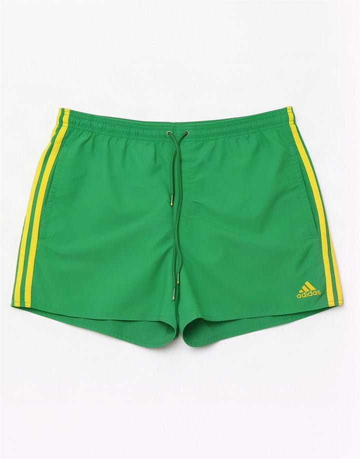 Shorts esportivos masculinos Adidas grande nylon verde