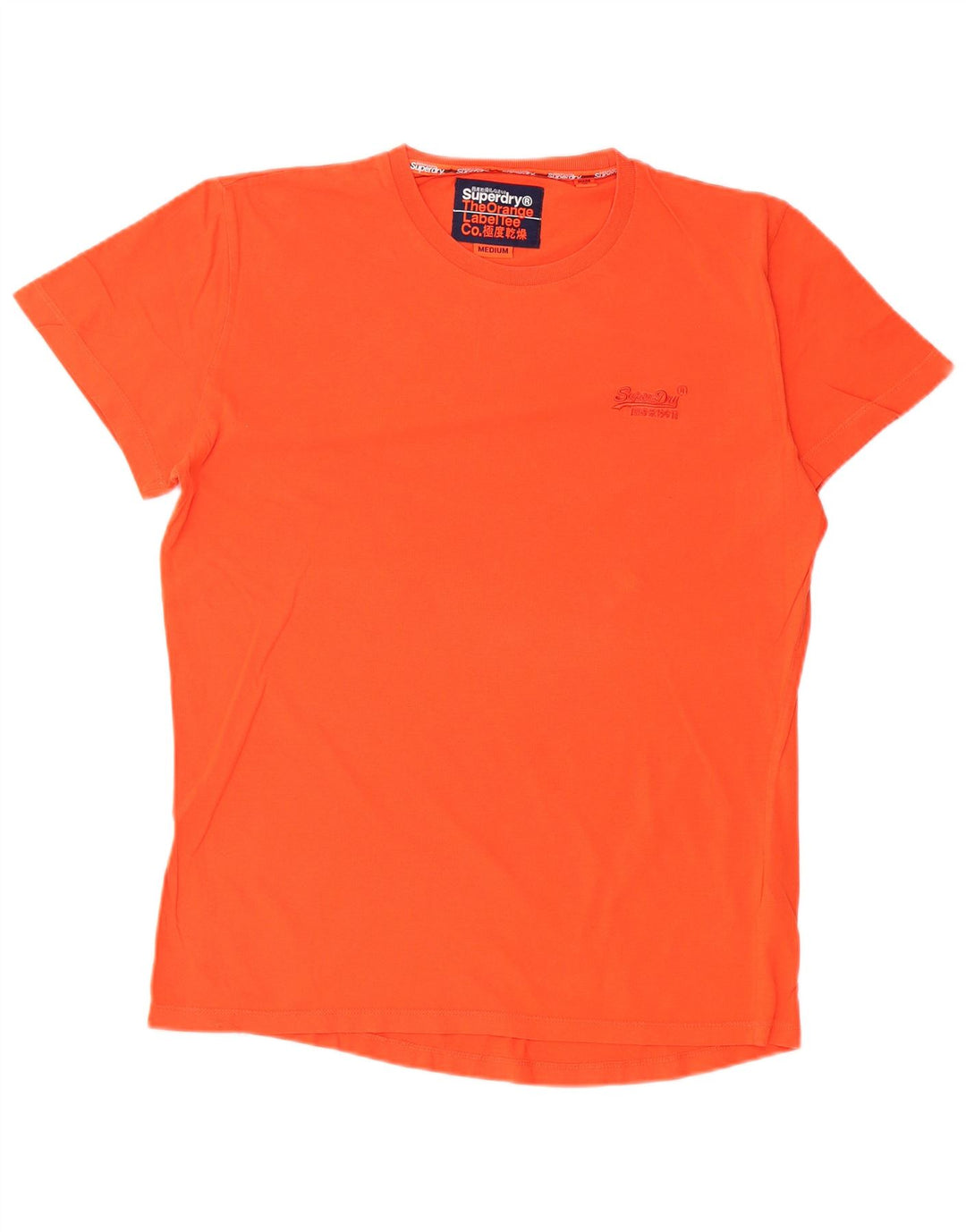 Camiseta masculina SUPERDRY Top médio algodão laranja