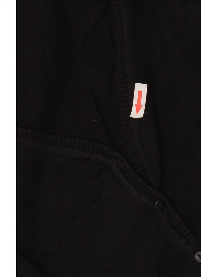 Suéter cardigã feminino Zara Reino Unido 12 médio preto