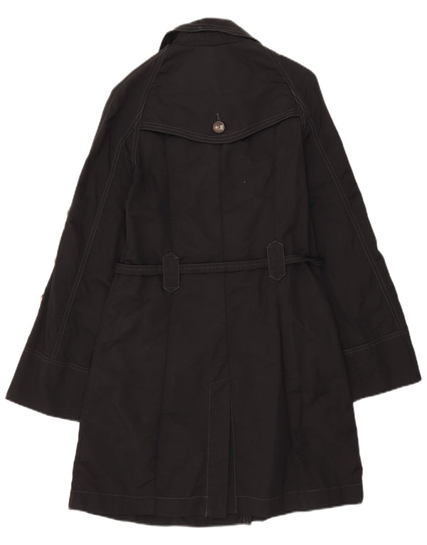 Trench Coat feminino PEPE Jeans UK 10 pequeno algodão preto