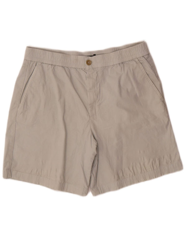 Zara Mens Chino Shorts Grande W34 Cinza Algodão