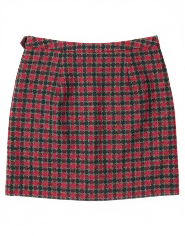 Minissaia feminina LAURA ASHLEY Reino Unido 16 grande W36 lã manchada multicolorida