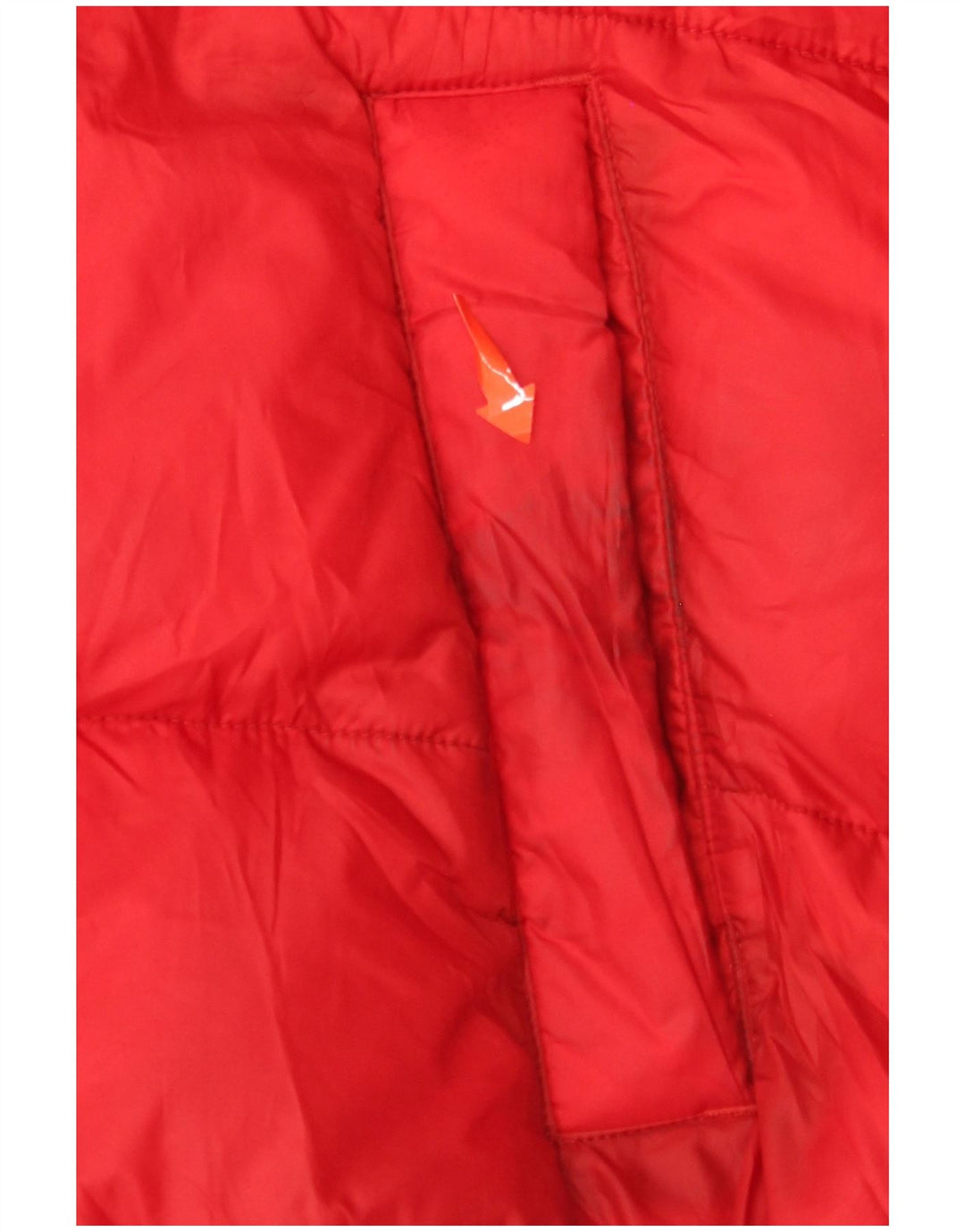 Jaqueta masculina acolchoada com capuz TOMMY HILFIGER Reino Unido 40 grande bloco colorido vermelho