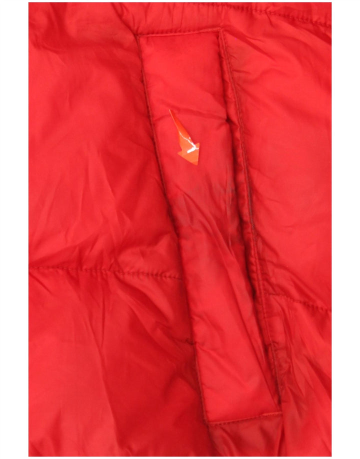 Jaqueta masculina acolchoada com capuz TOMMY HILFIGER Reino Unido 40 grande bloco colorido vermelho