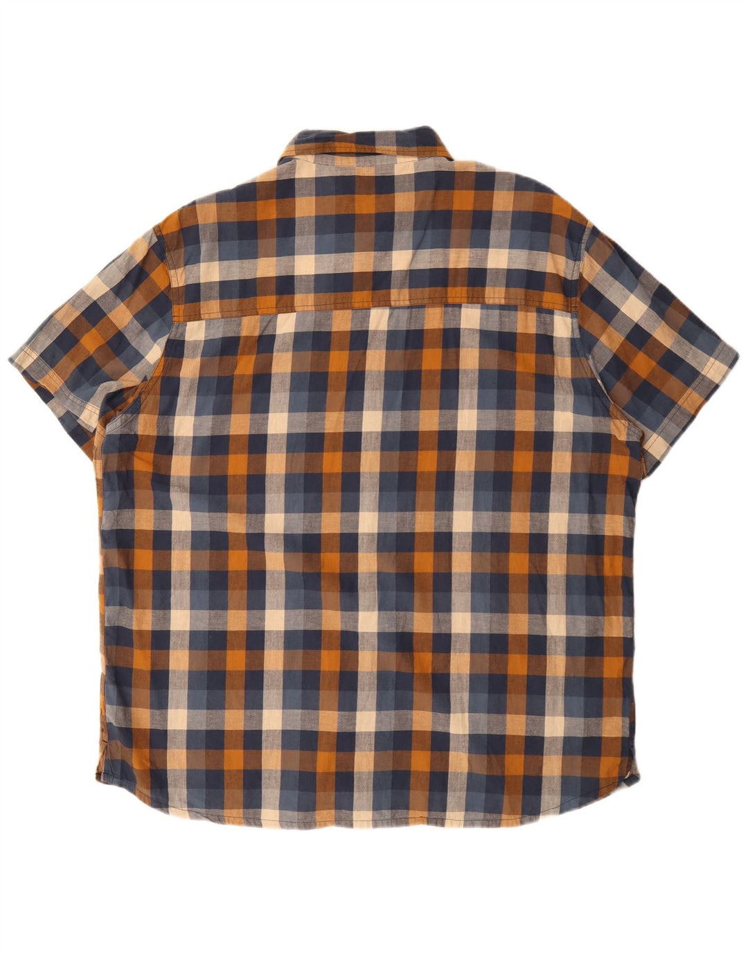 Camisa masculina de manga curta Mountain Warehouse 3XL algodão xadrez multicolorido