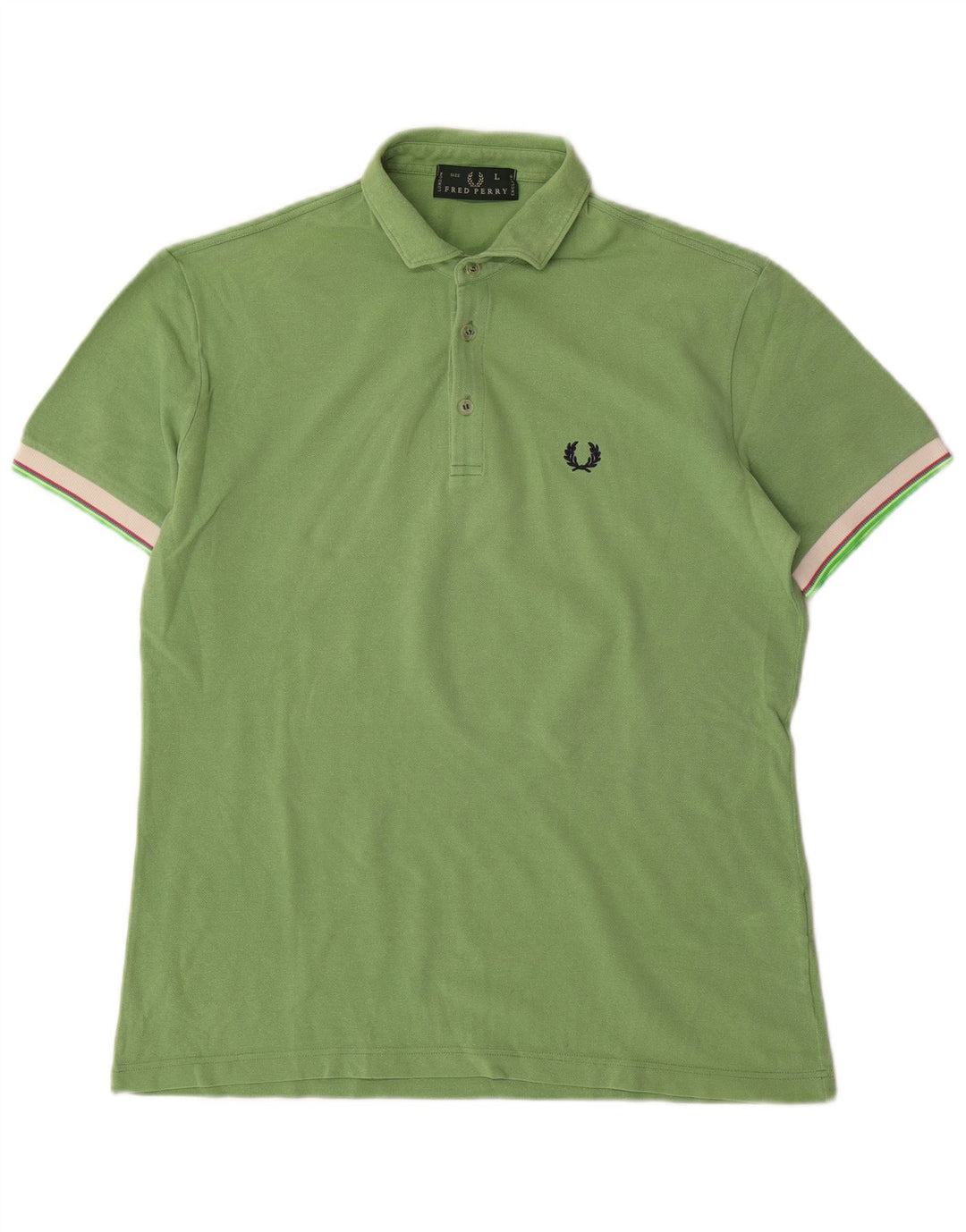 Camisa polo masculina Fred Perry grande algodão verde