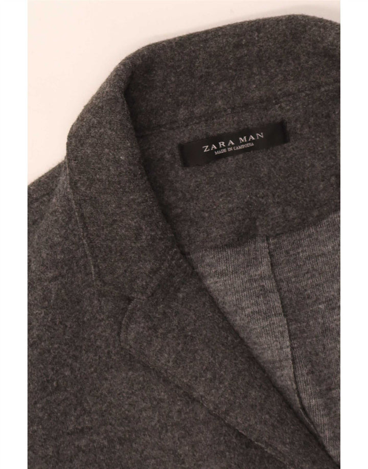 Sobretudo masculino Zara UK 38 cinza médio