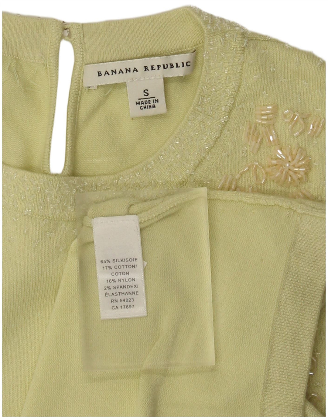 Colete feminino BANANA REPUBLIC UK 10 seda verde pequena