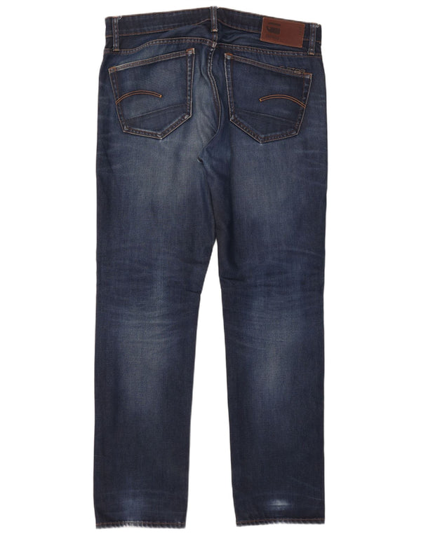 G-Star Mens Slim Jeans W38 L34 Azul Marinho Algodão